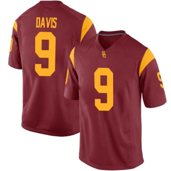 Men's USC Trojans Raesjon Davis Cardinal Football Jersey - Replica